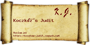 Koczkás Judit névjegykártya