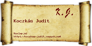 Koczkás Judit névjegykártya